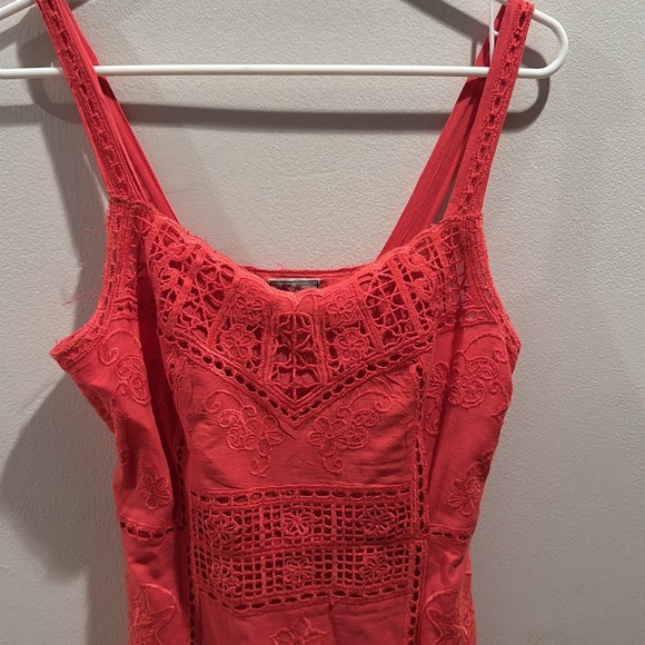 Anthropologie Yoana Baraschi Vibrant Red Embroidered Dress size 4 - Picture 3 of 7